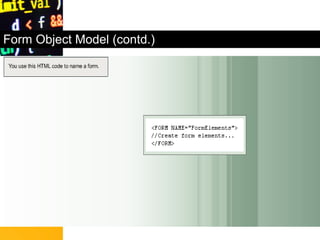 Form Object Model (contd.)
 