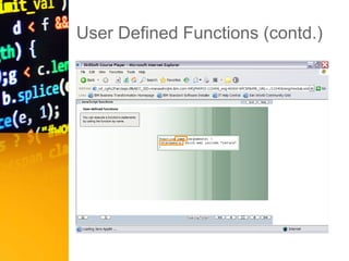 User Defined Functions (contd.)
 