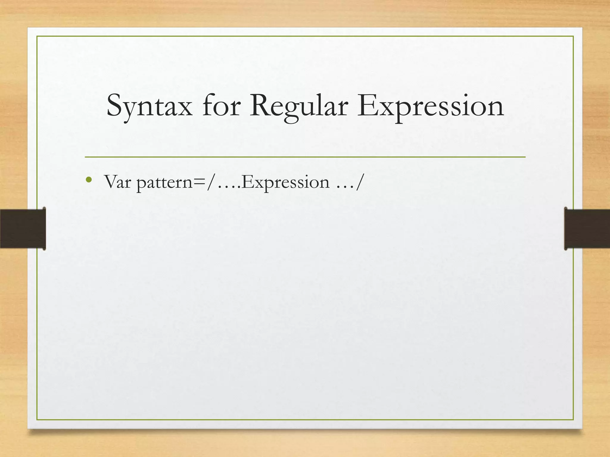Javascript regular expression | PPTX