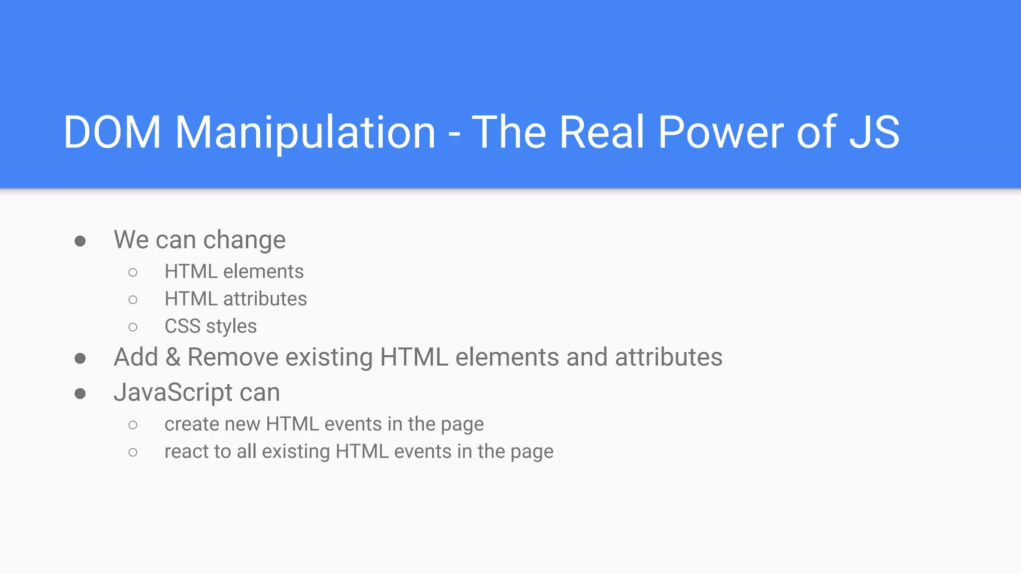 JavaScript Roadmap - DOM Manipulation | PPT | Free Download