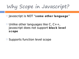 Javascript scoping | PPT