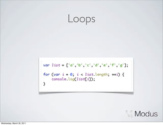 Loops




Wednesday, March 30, 2011
 