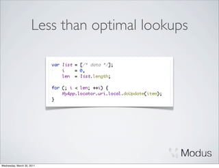 Less than optimal lookups




Wednesday, March 30, 2011
 