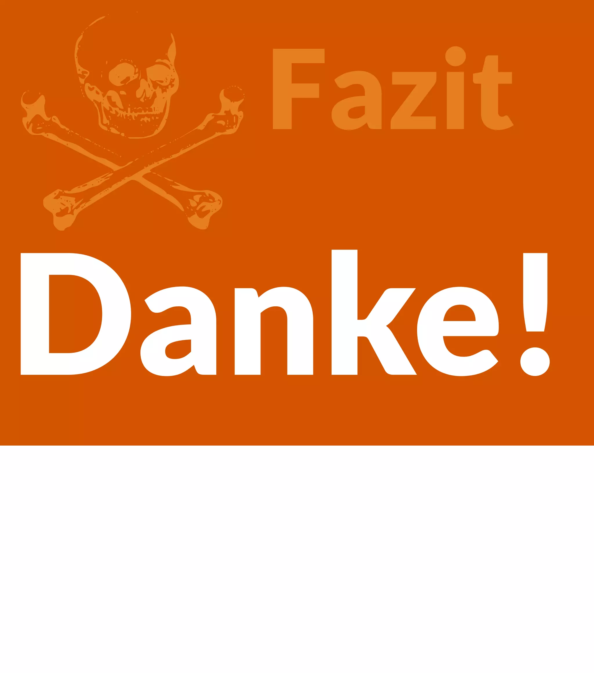 Z Fazit Danke! 