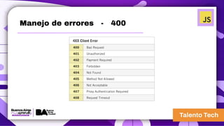 Manejo de errores - 400
 