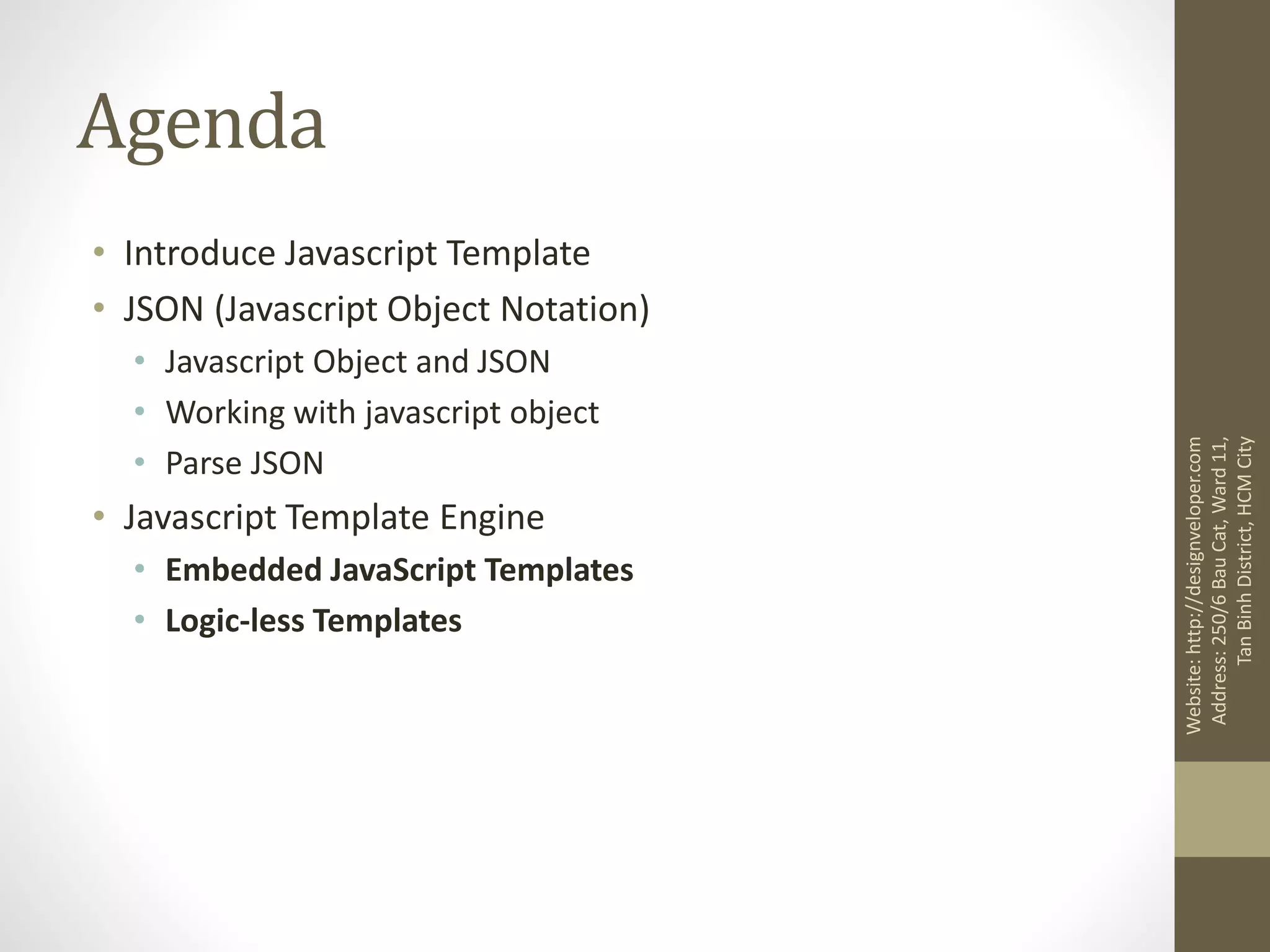 Javascript template engine | PPT