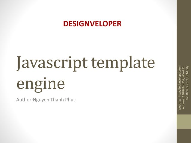 Javascript template engine | PPT