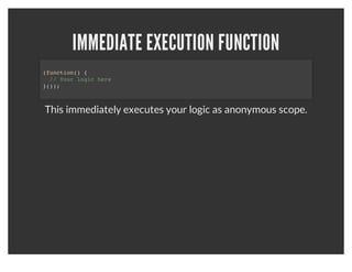 COMMON JAVASCRIPT PATTERNS
 