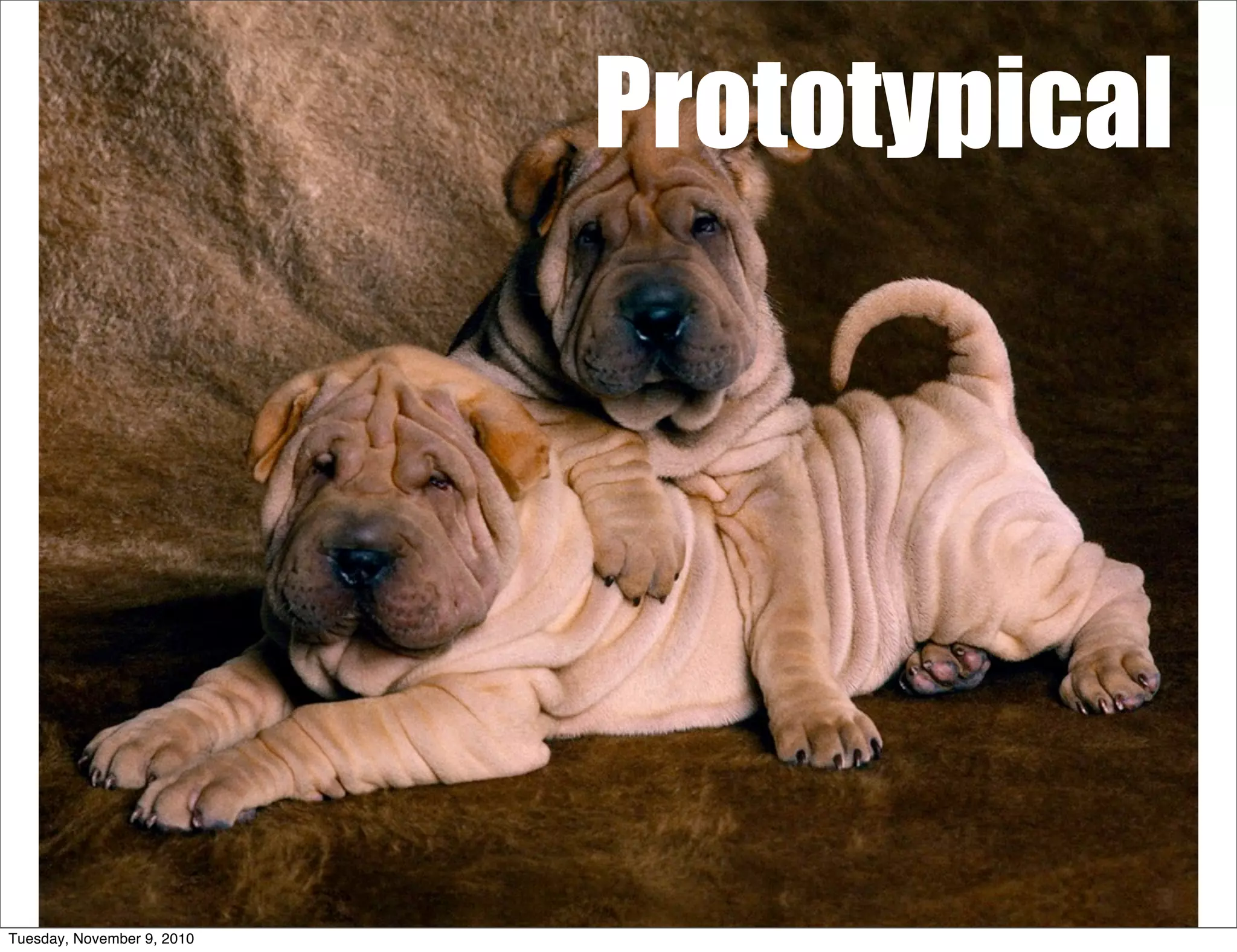 Prototypical




Tuesday, November 9, 2010
 