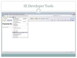 IE Developer Tools
 