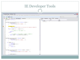 IE Developer Tools
 