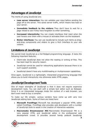 Javascript tutorial | PDF