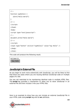 Javascript tutorial | PDF