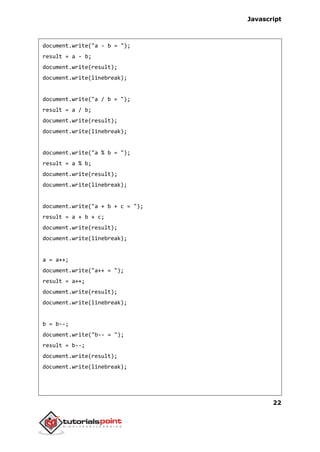 Javascript tutorial | PDF