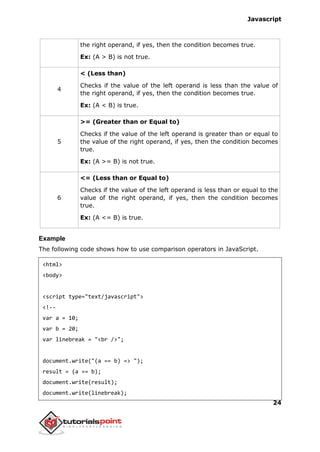 Javascript tutorial | PDF