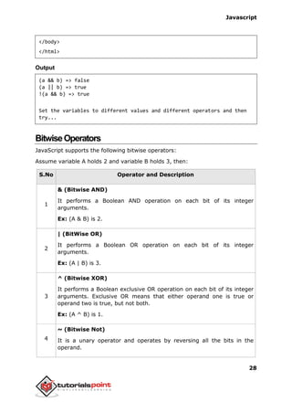 Javascript tutorial | PDF