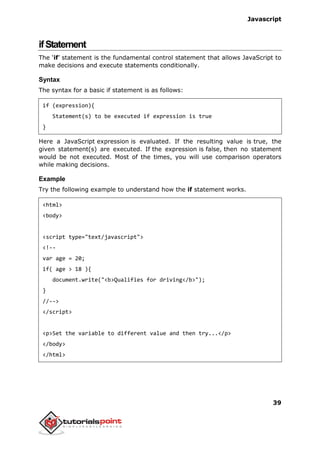 Javascript tutorial | PDF
