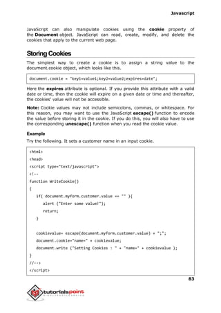 Javascript tutorial | PDF