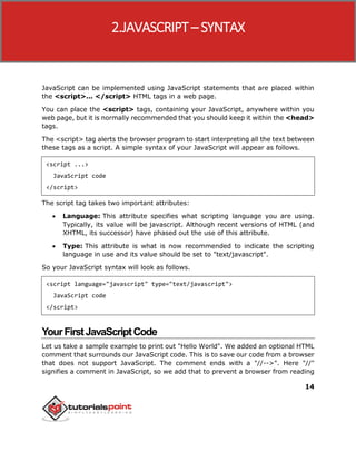 tutorial: how javascript works. how javascript is... Javascript tutorial | PDF