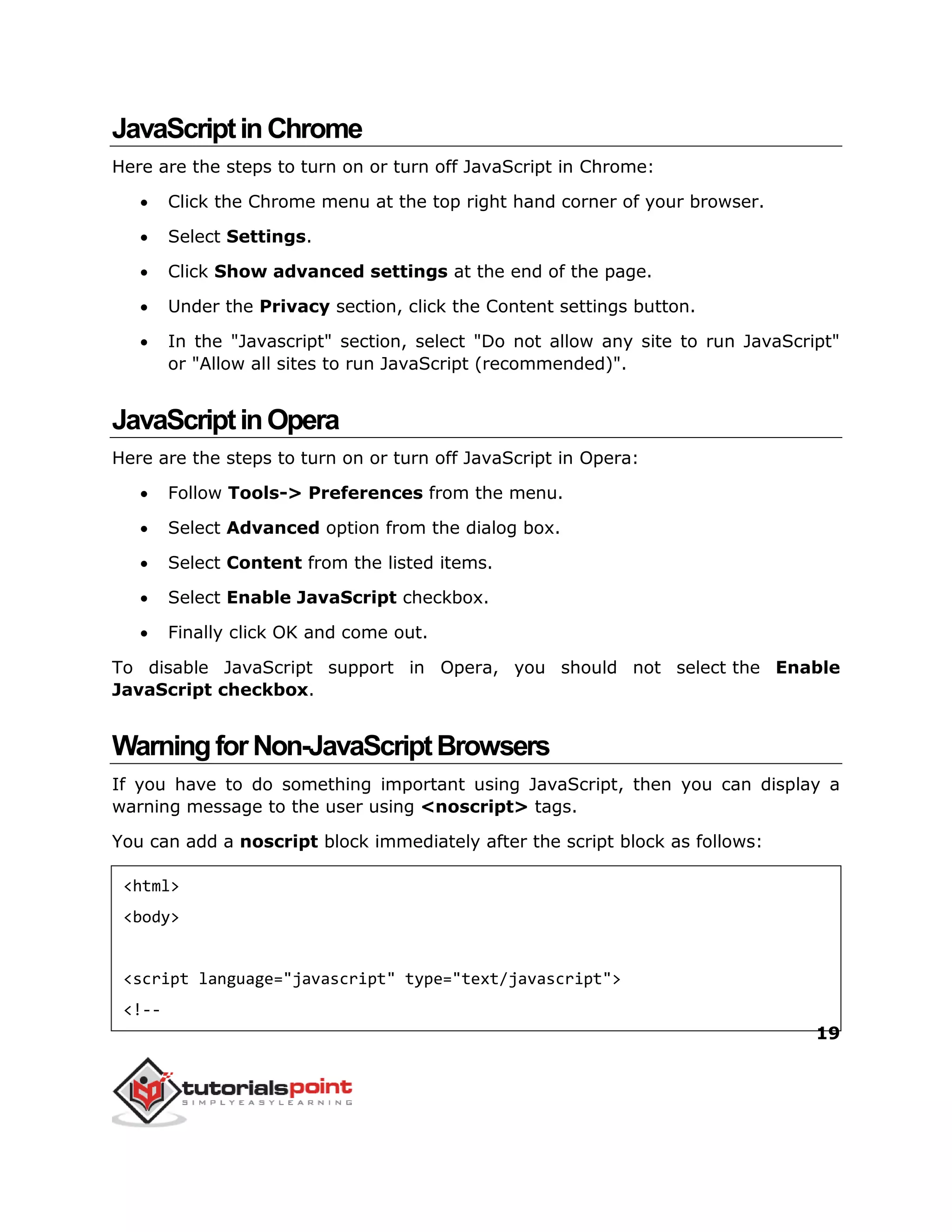 Javascript tutorial pdf