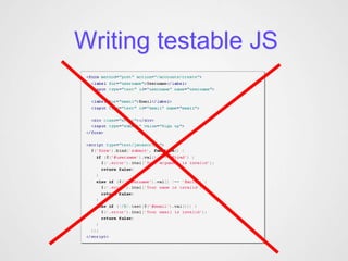Java script unit testing