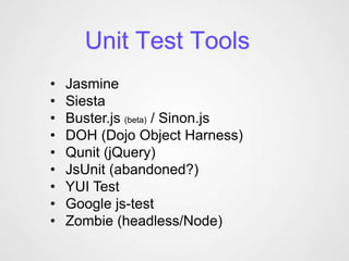 Java script unit testing
