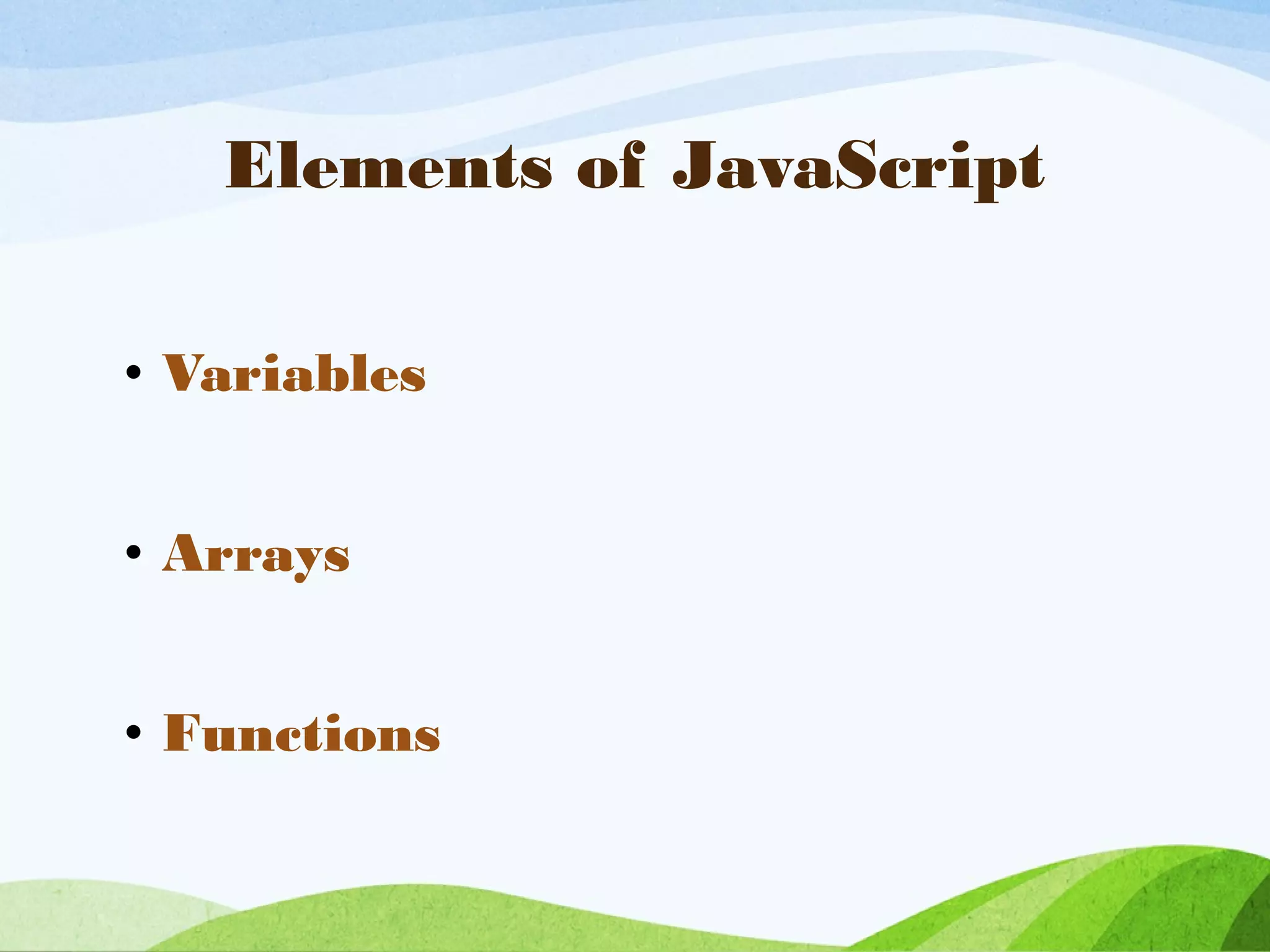 Javascript Basics | PPT
