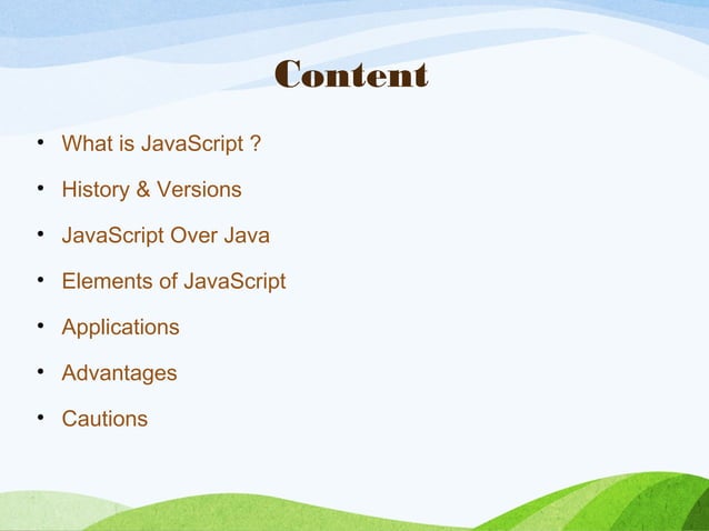 Javascript Basics | PPT | Free Download