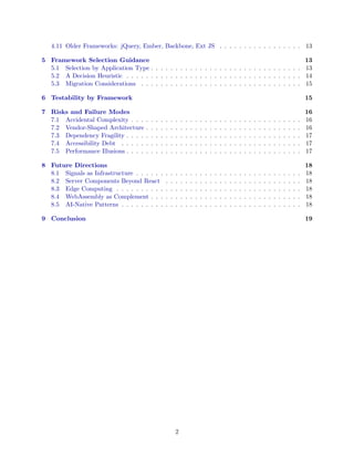 JavaScript Web Frameworks Survey and Guidance | PDF