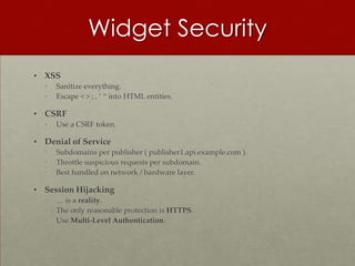 External JavaScript Widget Development Best Practices (updated) (v.1.1 ...