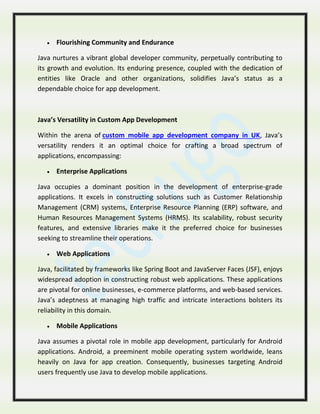 Java’s Dominance A Closer Look at Custom App Development | PDF | Web ...