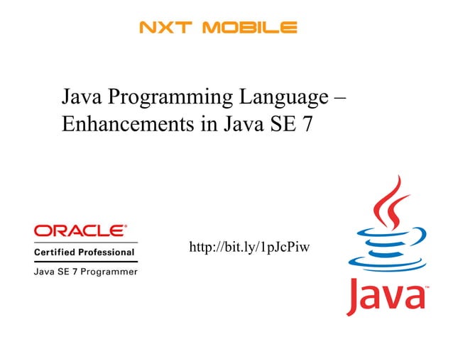 Java se 7 new language features | PDF