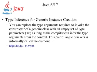 Java se 7 new language features | PDF