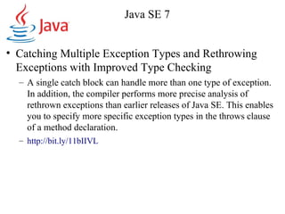 Java se 7 new language features | PDF