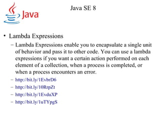 Java se 8 language enhancements & features | PDF