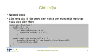 Java SE Advance Chapter3: Nested Class | PPT