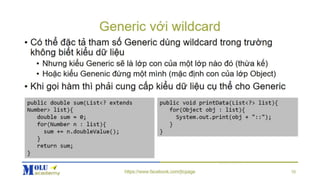 Java SE Advance Chapter5: Java Generic