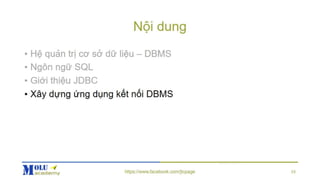 Java SE Advance Chapter6: JDBC