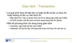 Java SE Advance Chapter6: JDBC