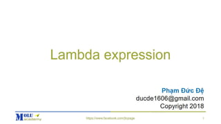 Java SE Advance chapter7: Lambda Expression