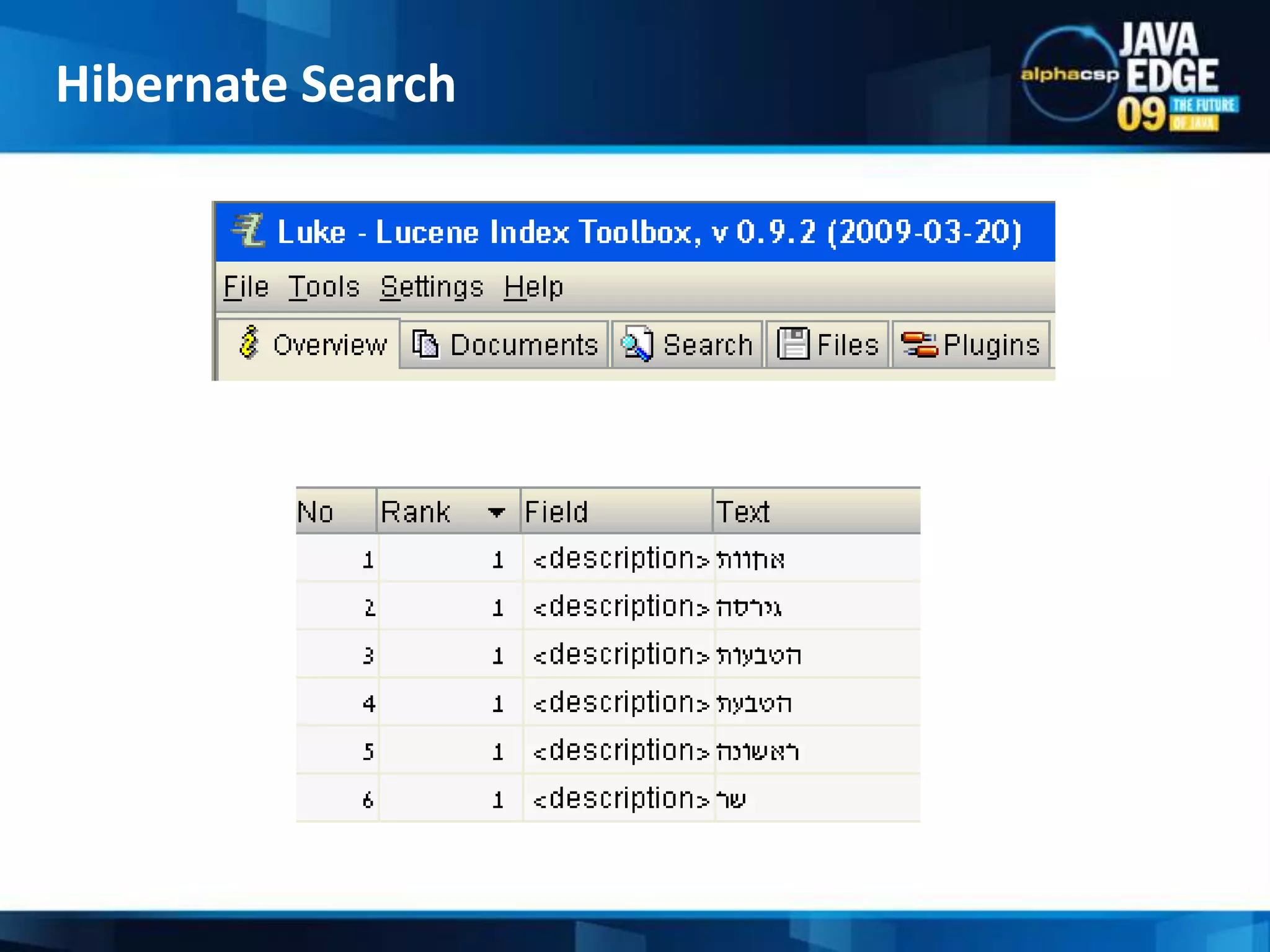Lucene is bundled with the basic analyzers, tokenizers and filters. More can be found at Lucene’s contribution part and at Apache-SolrAdditional AnalyzersHibernate Search