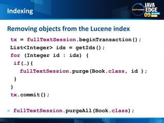IndexingIt’s too late! I already have a database without Lucene! 