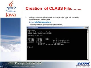  In Windows : Creating an  Application<br />The Java SE Development Kit 6 (JDK 6) <br />A text editor<br />/** <br />    ...