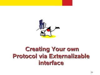 Creating Your own
Protocol via Externalizable
         interface
                              29
 
