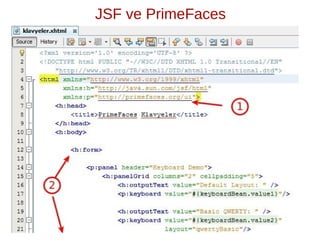 JSF ve PrimeFaces
 