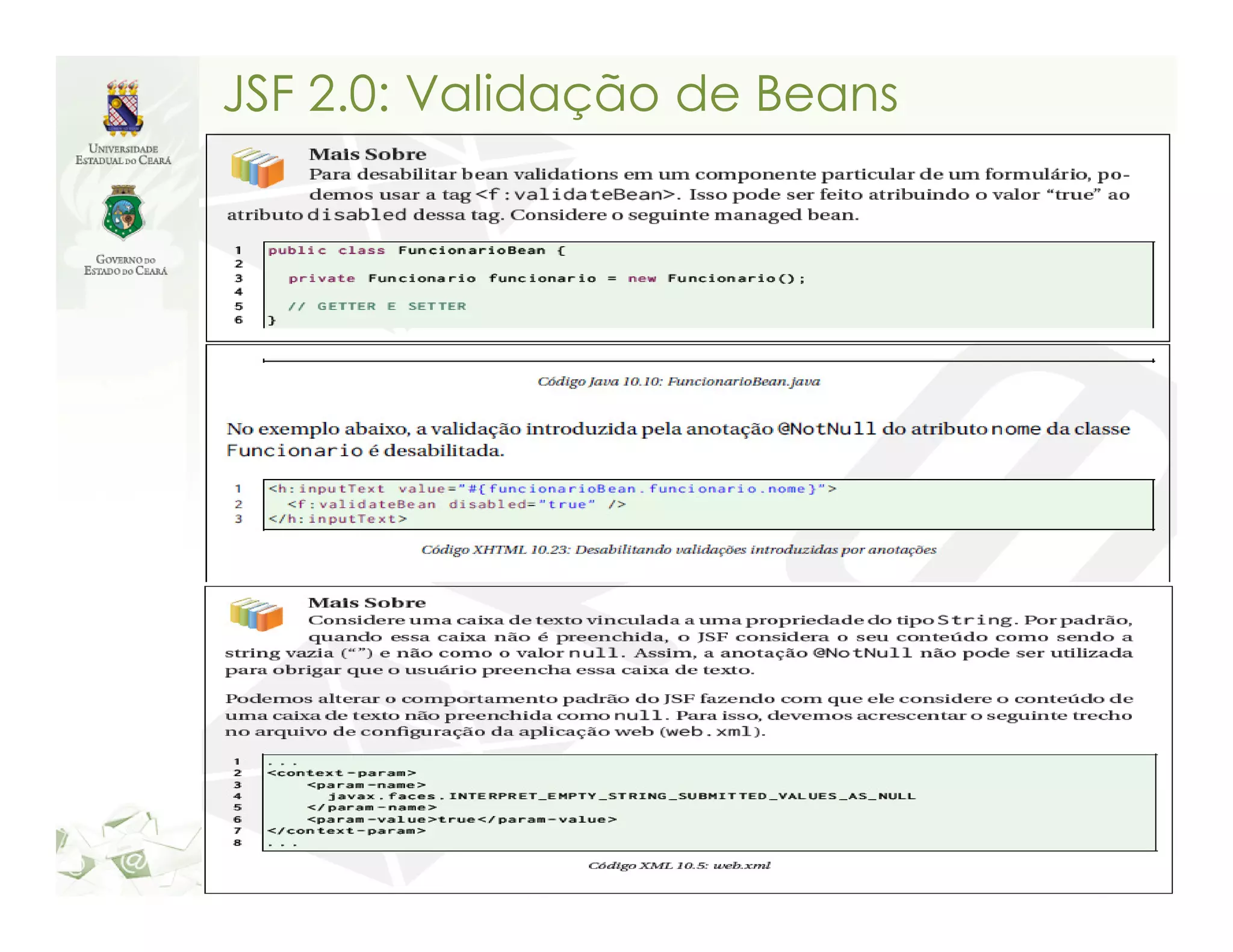 JSF 2.0: Validação de Beans 
