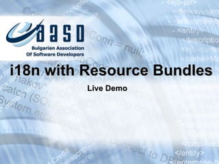 Live Demo i18n with Resource Bundles 