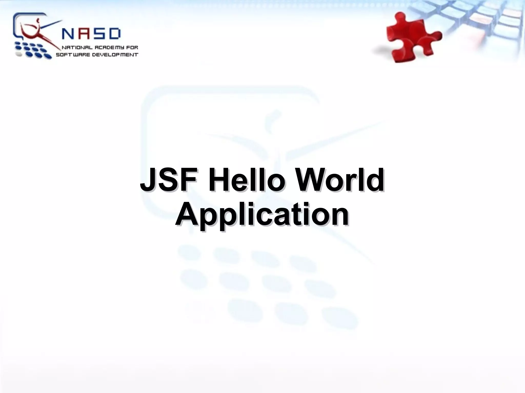JSF Hello World Application 