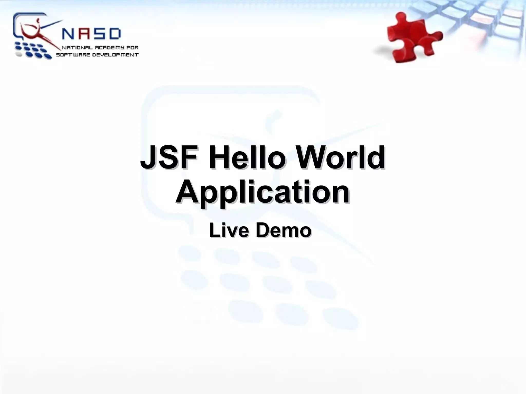 Live Demo JSF Hello World Application 