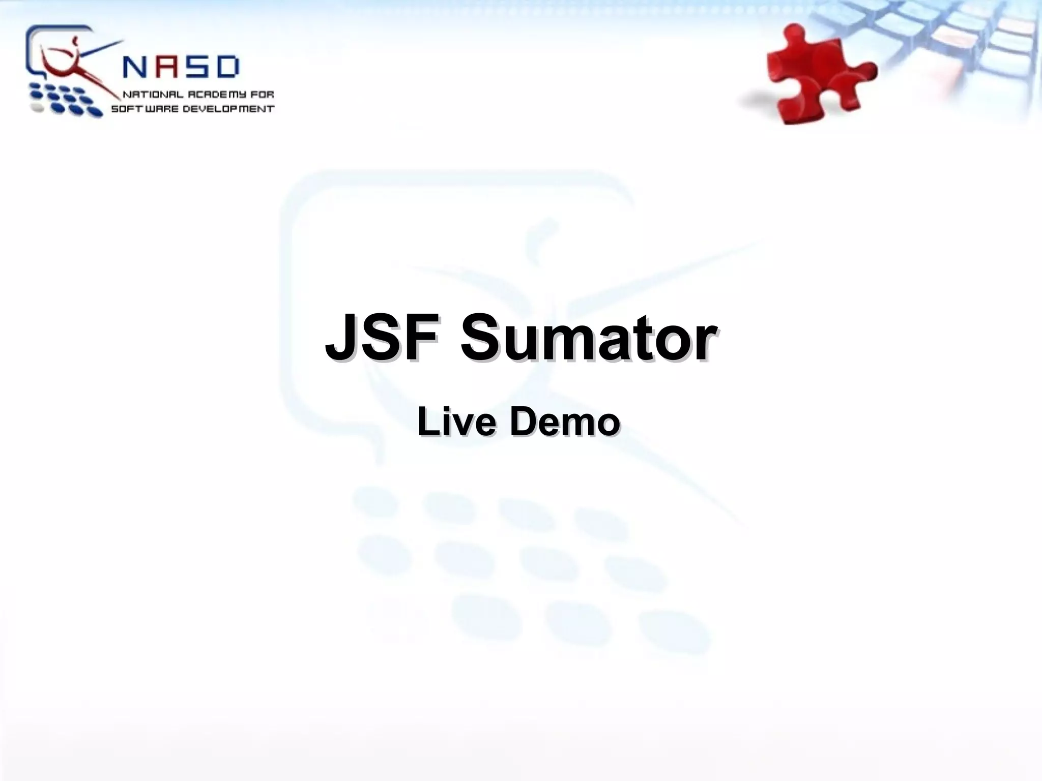 Live Demo JSF Sumator 